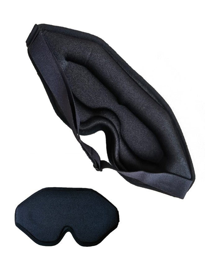 Fan Wu 3D Contoured Sleep Mask for Side Sleepers – Ultra Soft Blackout Eye Mask with Adjustable Strap, Zero Pressure on Eyes, Breathable & Lightweight Memory Foam for Travel, Nap, Shift Work - Image 1